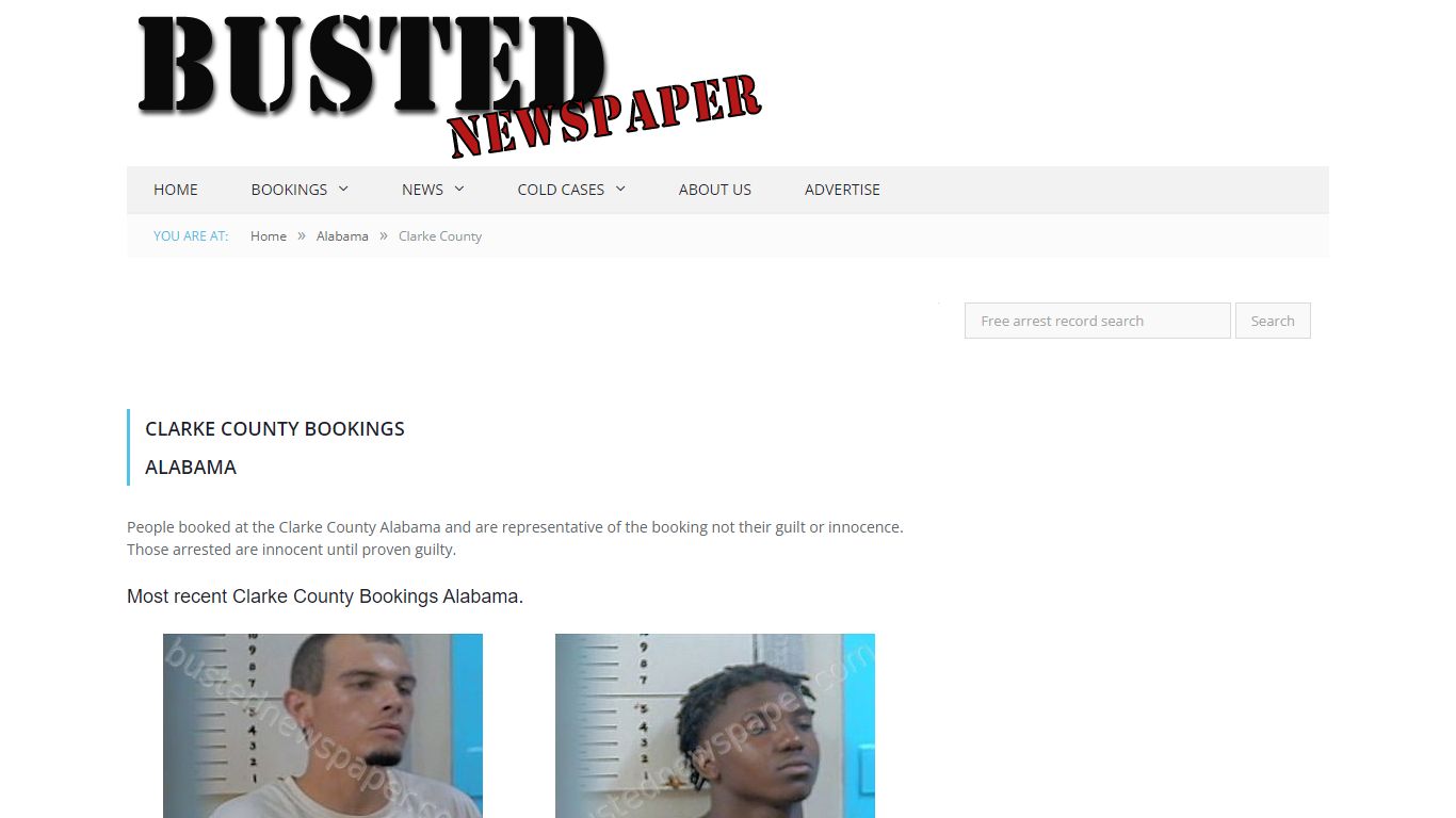 Clarke County, AL Mugshots - BUSTEDNEWSPAPER.COM